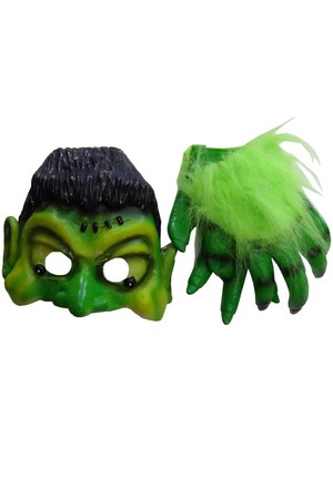 Детски комплект Франкенщайн маска и ръкавици #B92752