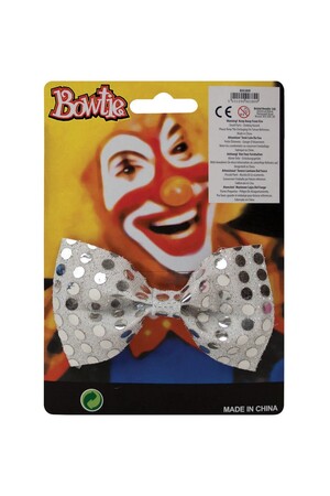 Папийонка с пайети - сребърна, Куку МагЪзин