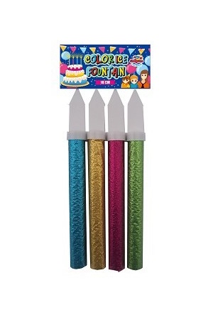 Фонтани за торта, цветни, 10 см #E521BC