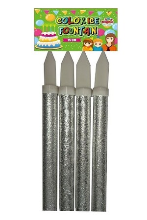 Фонтани за торта, сребърни, 15 см #E523B