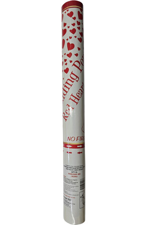 Конфета с металически червени Сърца, 50 см #EO8350F-RH