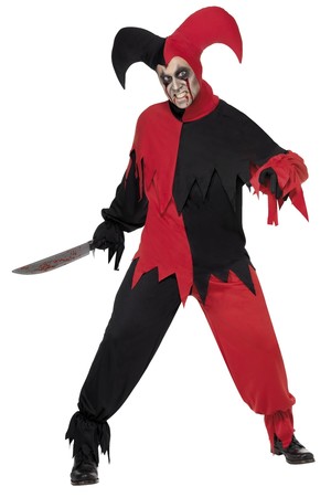 Мъжки костюм Зловещ Шут #SMF32707