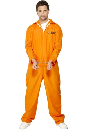 Мъжки костюм Затворник, оранжев #SMF29535