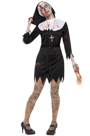 Дамски костюм Монахиня Зомби #SMF45527