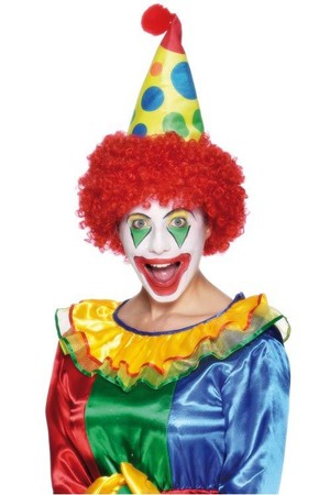 Шапка Клоун с перука #SMF26295