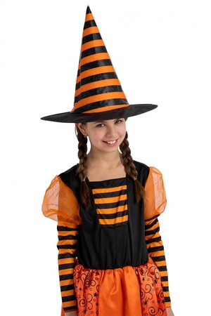 Шапка на вещица - с оранжеви райета, Куку МагЪзин