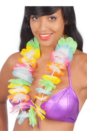 Хавайска огърлица, многоцветна #I04738