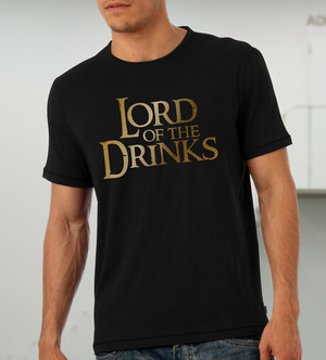 Куку тениска мъжка - Lord of the Drinks, черна