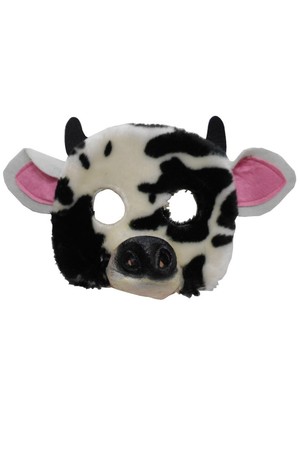 Детска маска крава плюш #B88504