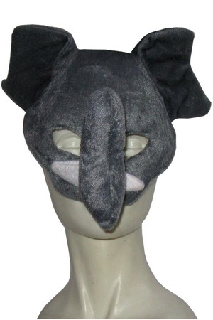 Детска маска на диадема слон, плюш #P1901