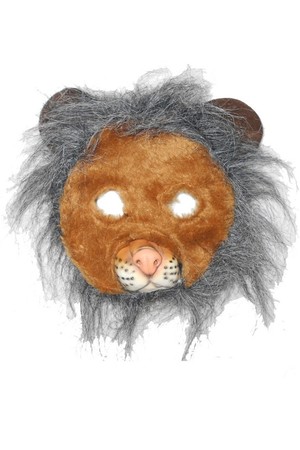 Детска маска лъв плюш #B88504