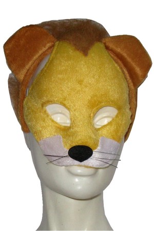 Детска маска на диадема лъв, плюш #P1901