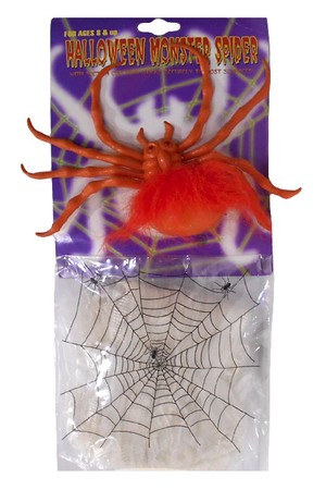 Паяжина с цветен паяк #B92154