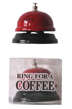 Звънец Ring for a Coffee - червен, Куку МагЪзин
