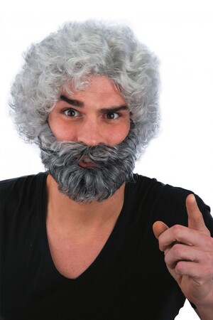 Перука с брада - сива, Куку МагЪзин