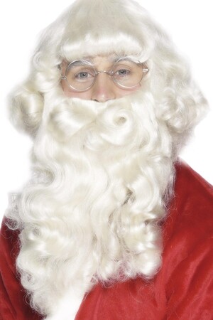 Перука с брада Дядо Коледа, лукс #SMF30125