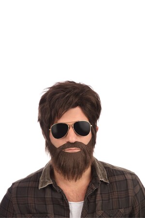 Перука с брада и мустаци Вегас #Rbw750