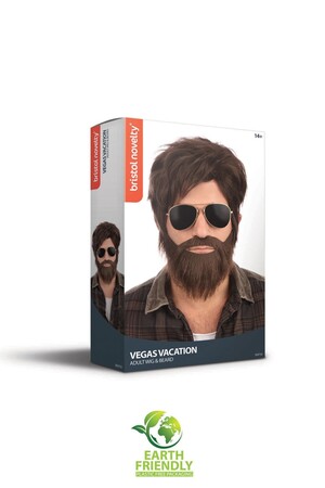 Перука с брада и мустаци Вегас, Куку МагЪзин