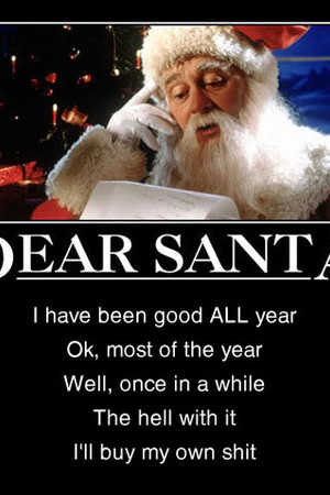Скъпи Дядо Коледа, бях добър през цялата година, е не съвсем, добре де, сам ще си купя подаръците